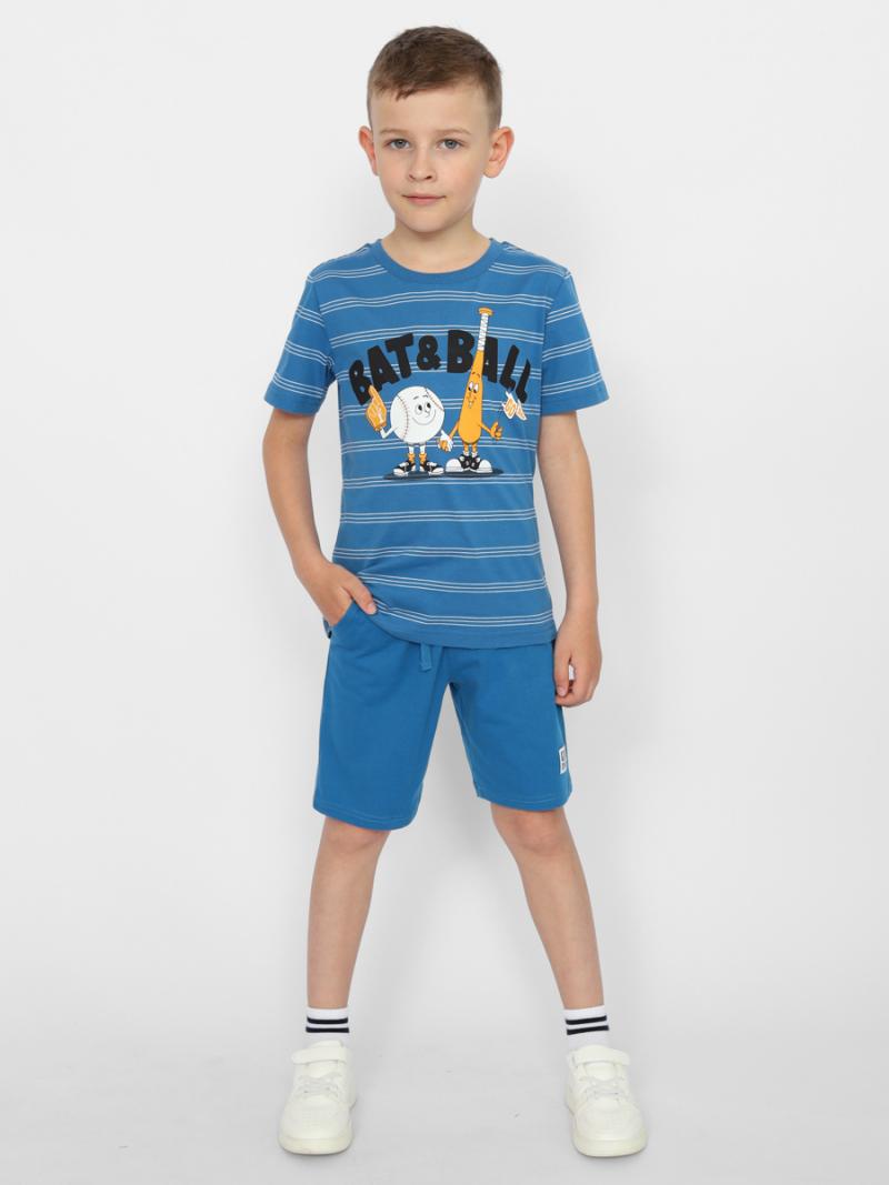 картинка Футболка для мальчика Cherubino CWKB 63386-42 Синий от магазина детских товаров ALiSa