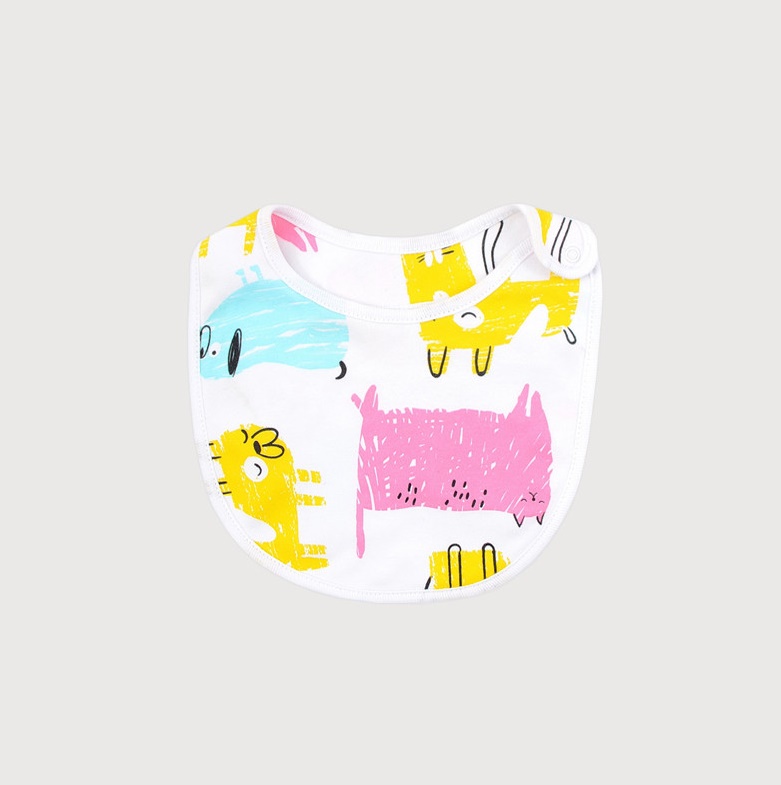 картинка Фартук нагрудник для девочки Crockid К 8502 розовые кошки, собаки на белом от магазина детских товаров ALiSa