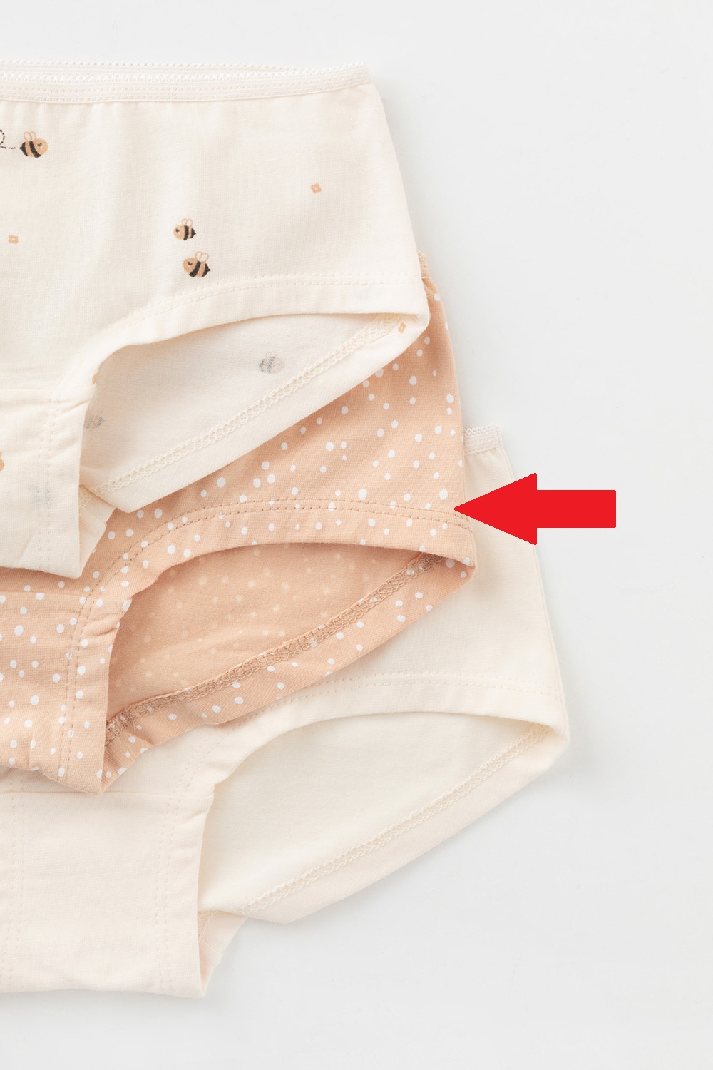 картинка Трусы для девочки Crockid К 1964-3 светлый песок, айвори, пчелки (точки) от магазина детских товаров ALiSa