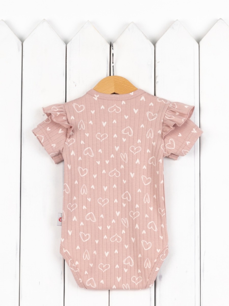 картинка Боди для девочки Baby Boom Б144/2-И Молочные сердечки на пудре от магазина детских товаров ALiSa