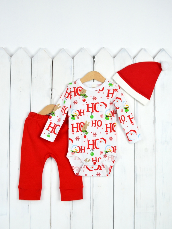 картинка Комплект детский Baby Boom КД448/1-И ХО-ХО + красный от магазина детских товаров ALiSa