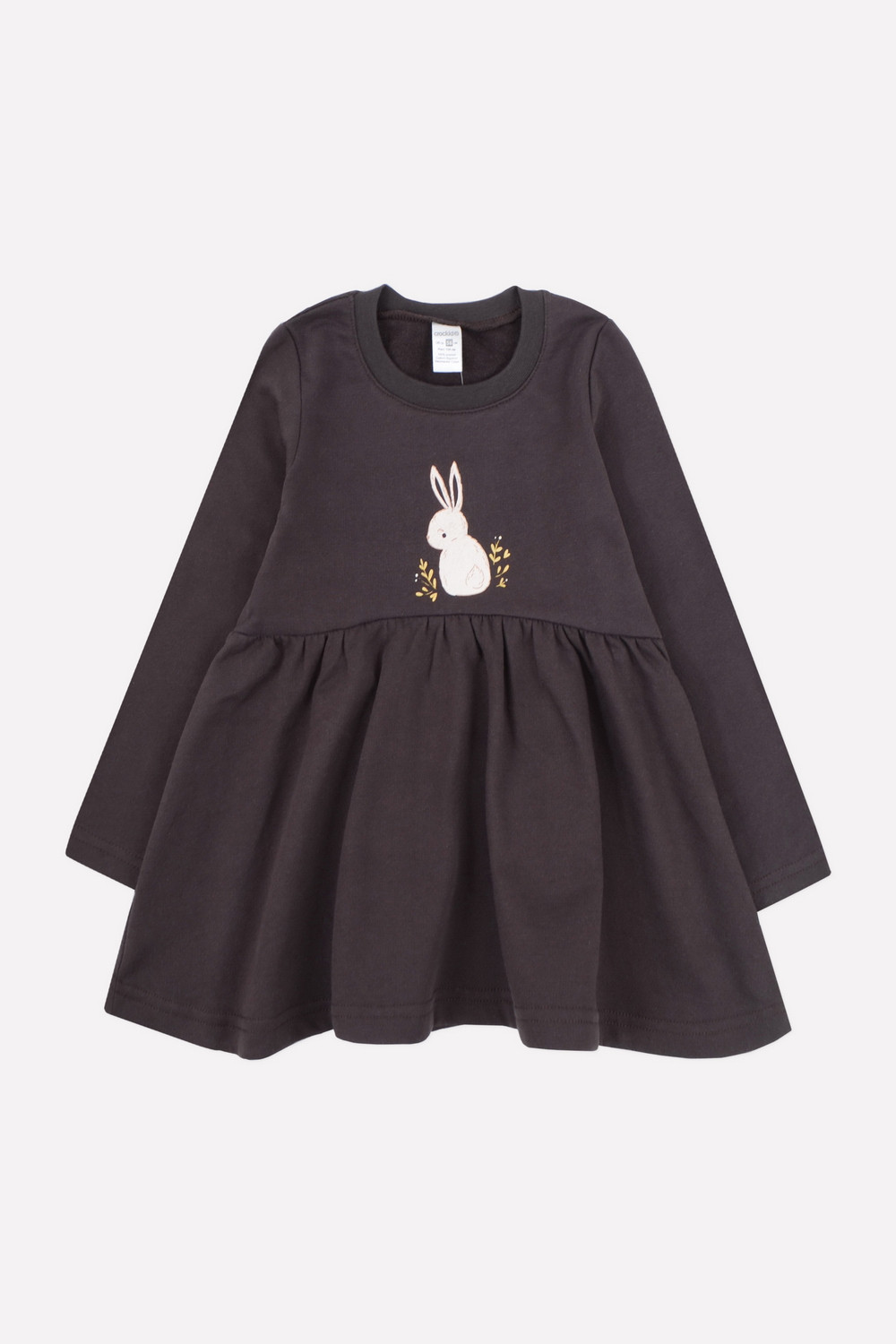 картинка Платье для девочки Crockid К 5761 черный кофе от магазина детских товаров ALiSa