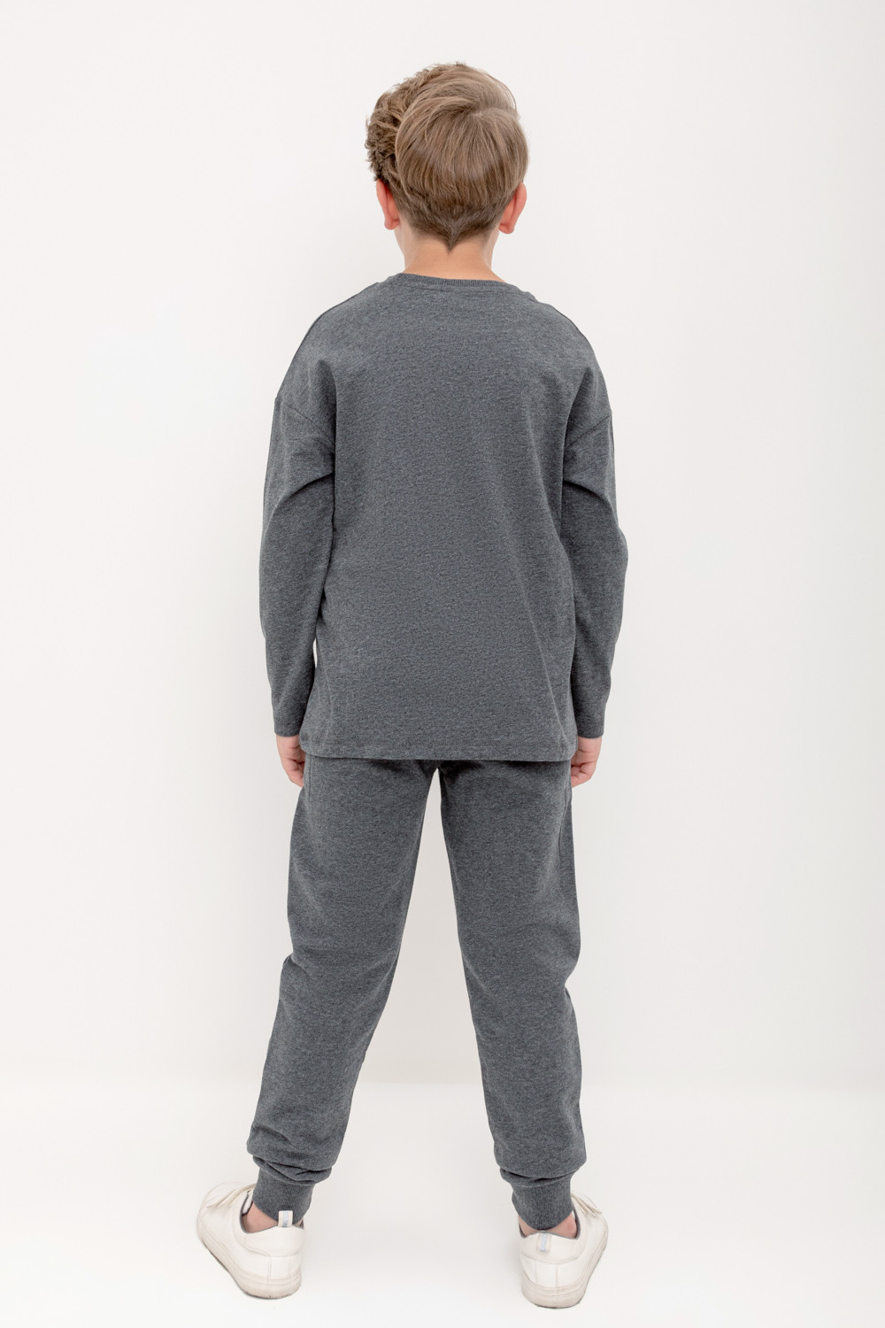 картинка Брюки для мальчика Crockid КР 400608 темно-серый меланж к422 от магазина детских товаров ALiSa