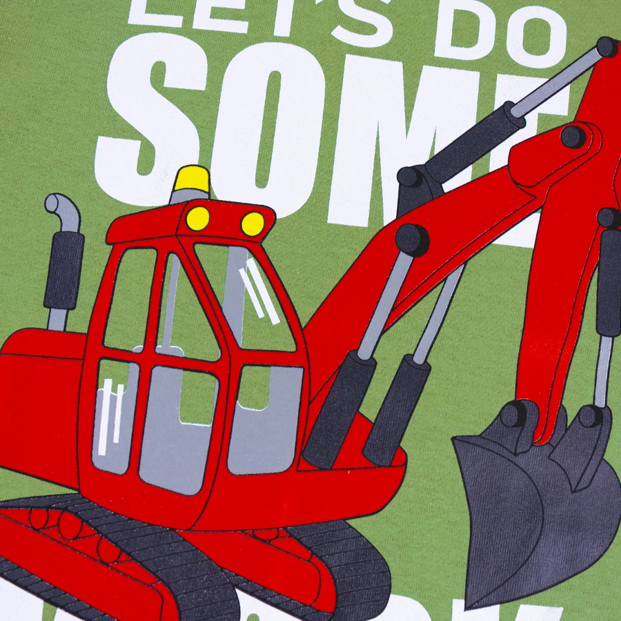 картинка Футболка для мальчика YLA 0954102802 Хаки экскаватор от магазина детских товаров ALiSa