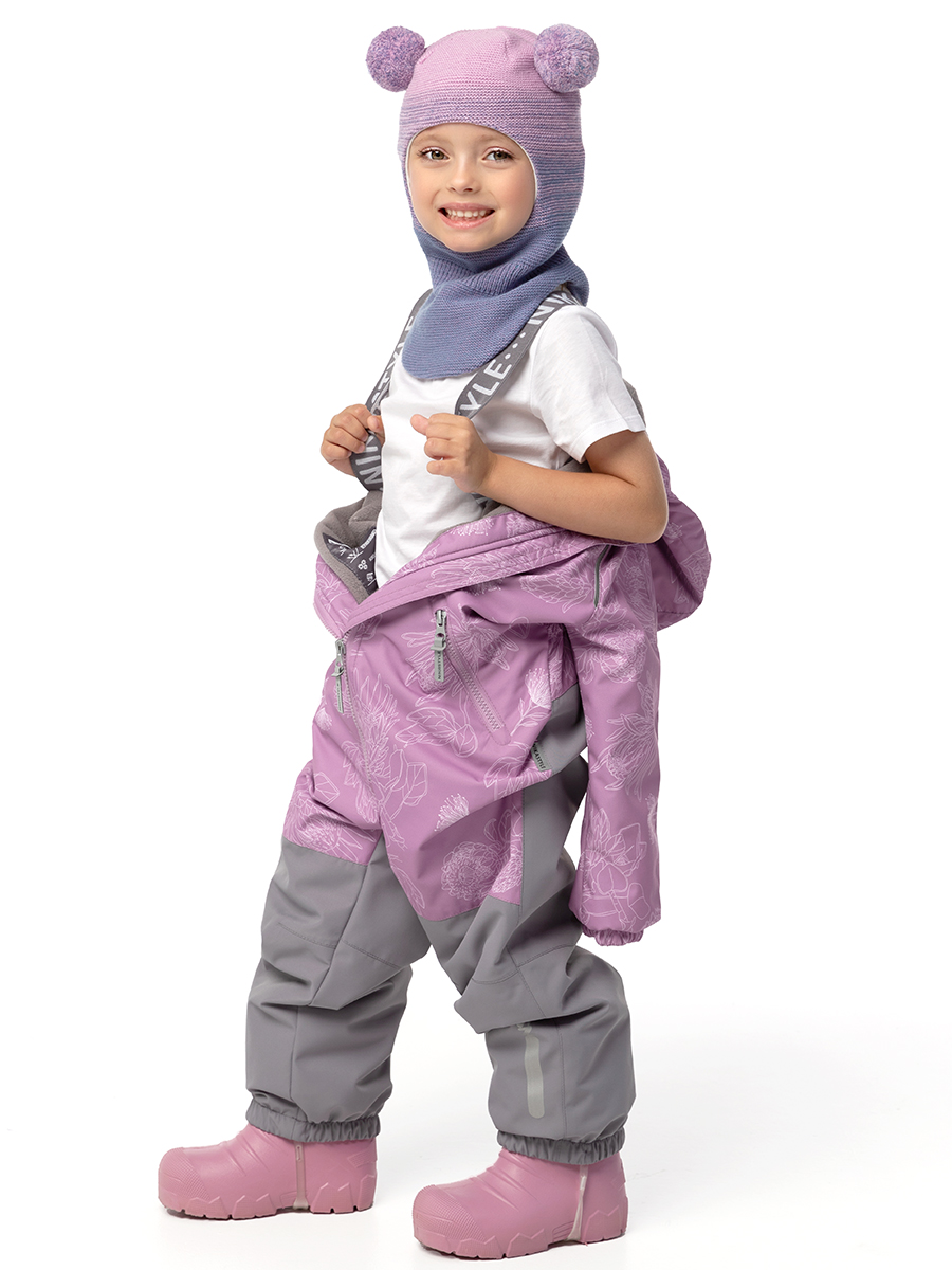 картинка Комбинезон утеплённый для девочки NIKASTYLE 8м1825 Орхидея серый от магазина детских товаров ALiSa