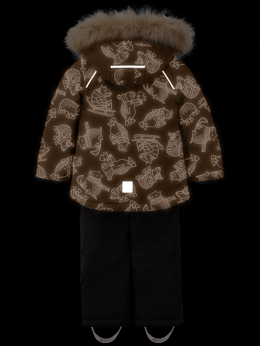 картинка Комплект зимний для мальчика NIKASTYLE 7з0324 Кэмел черный от магазина детских товаров ALiSa