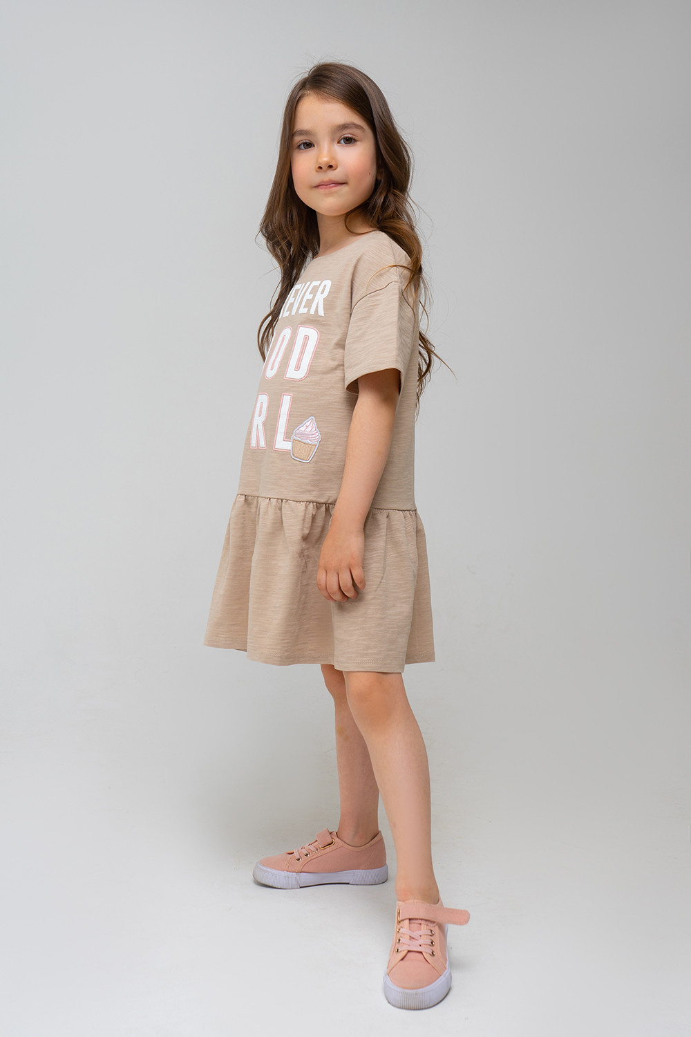 картинка Платье для девочки Crockid КР 5737 темно-бежевый к325 от магазина детских товаров ALiSa