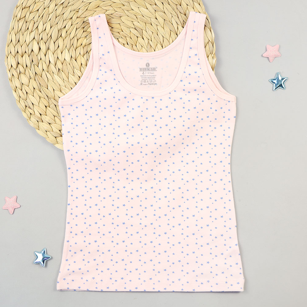 картинка Майка для девочки DR 4668-8071 Розовый голубые звезды от магазина детских товаров ALiSa
