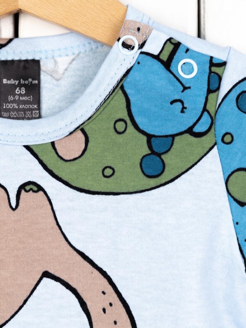 картинка Комбинезон для мальчика Baby Boom BB К324/6-К Дино на голубом я736 от магазина детских товаров ALiSa