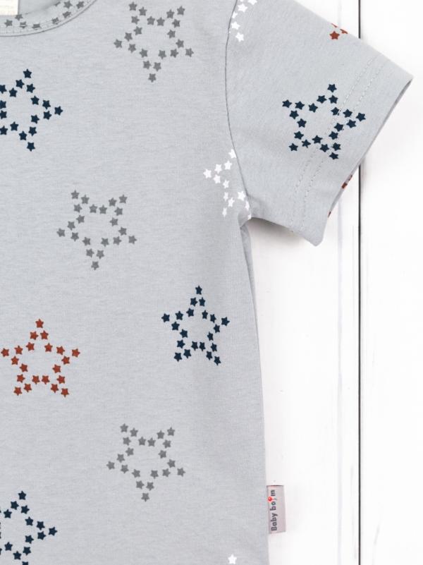 картинка Футболка для мальчика Baby Boom Ф88/21-К Звёзды на светло-сером от магазина детских товаров ALiSa