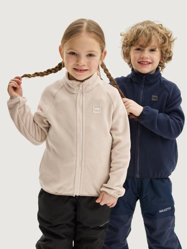 картинка Куртка флисовая для девочки NIKASTYLE 4т10424 Беж от магазина детских товаров ALiSa
