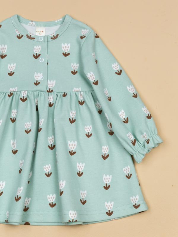 картинка Платье для девочки Baby Boom С243/1-И Тюльпаны на нефрите я710 от магазина детских товаров ALiSa
