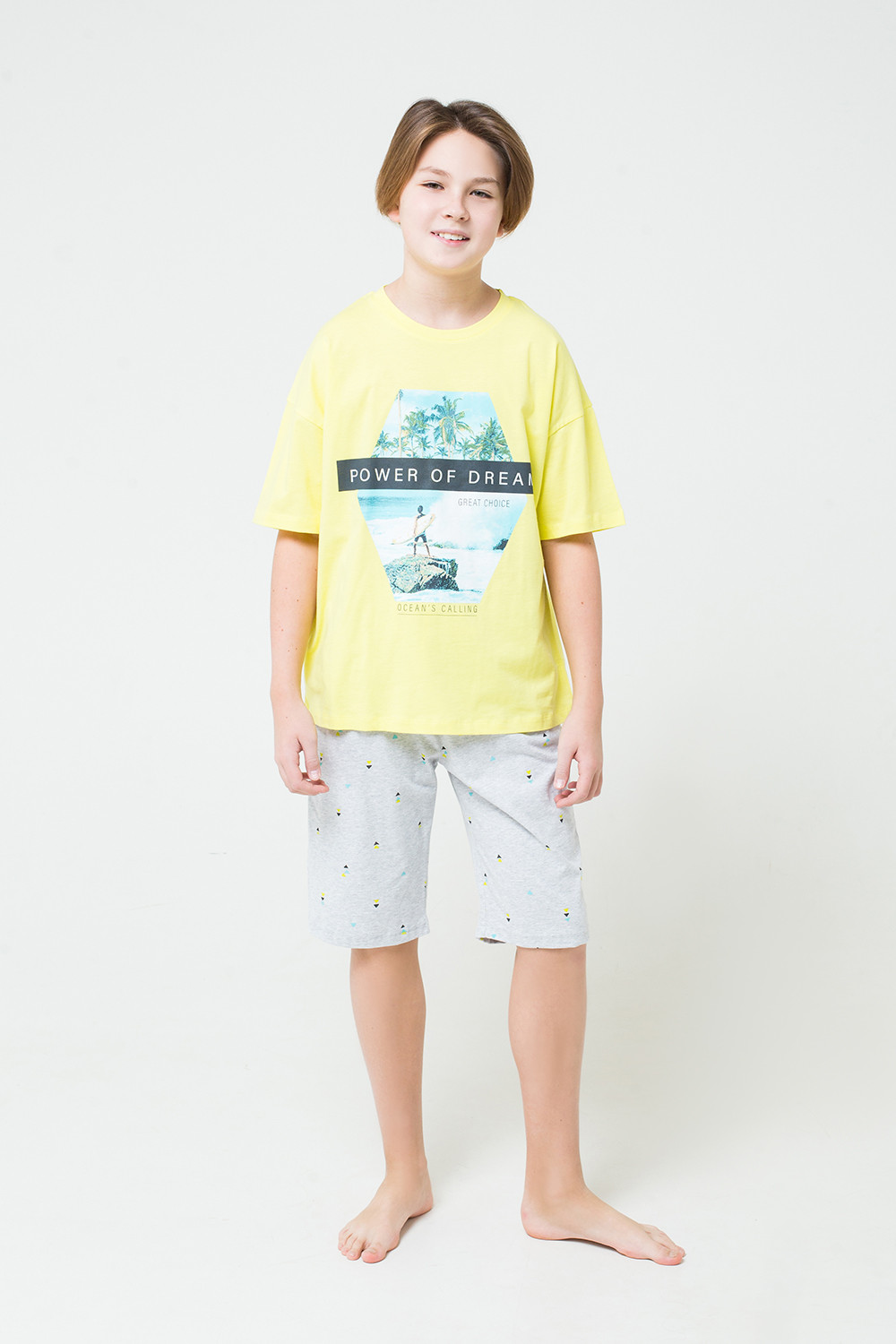 картинка Комплект для мальчика КБ 2686 бледный лимон + стрелки на меланже от магазина детских товаров ALiSa