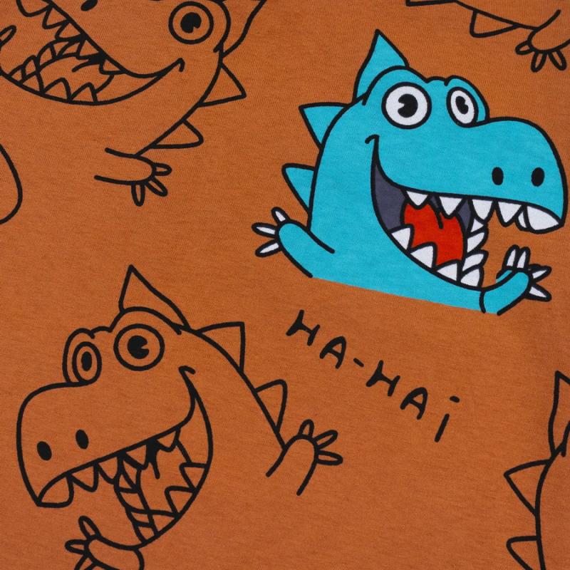 картинка Комплект для мальчика YLA 7752102605 Рыжий динозавры от магазина детских товаров ALiSa