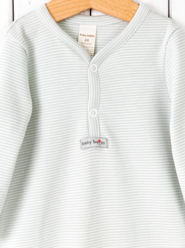картинка Комбинезон Baby Boom К339/3-И Вязанная полоска светло-зеленый от магазина детских товаров ALiSa