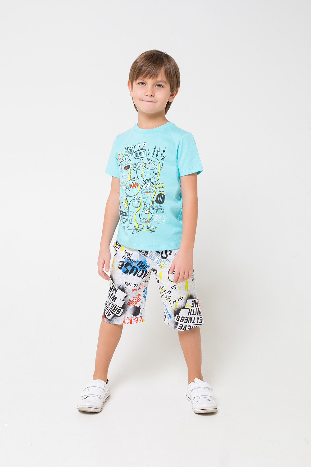 картинка Комплект для мальчика Crockid К 2666 светлая аква + св. серый меланж к1247 от магазина детских товаров ALiSa