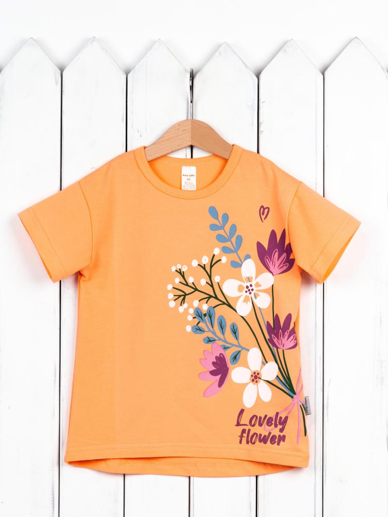 картинка Футболка для девочки Baby Boom Ф108/1-К Б106 папайя от магазина детских товаров ALiSa