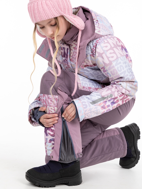 картинка Комбинезон зимний для девочки NIKASTYLE 8з2824 з24 Бежевый орхидея от магазина детских товаров ALiSa