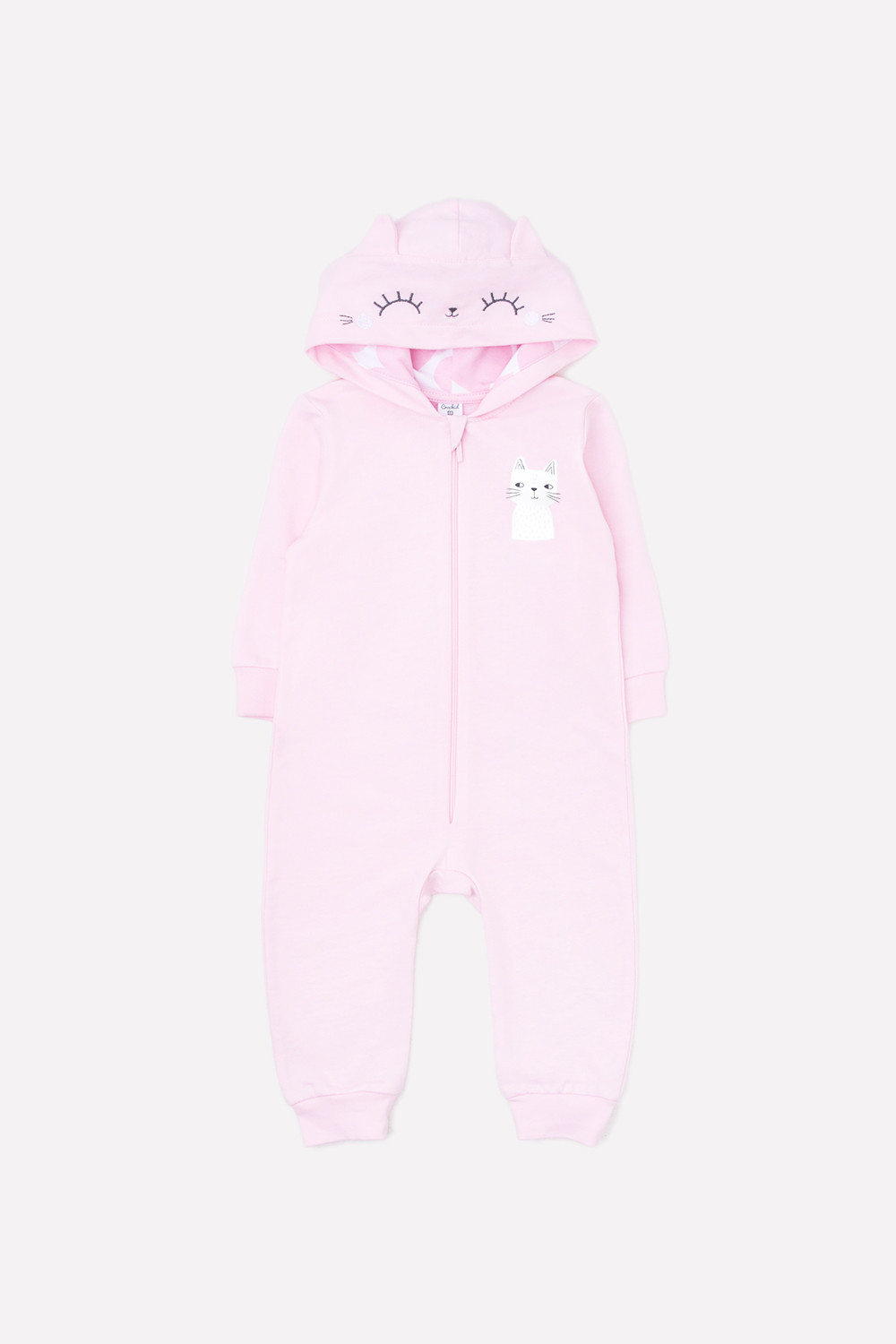 картинка Комбинезон для девочки Crockid К 6348 розовое облако (котята) от магазина детских товаров ALiSa