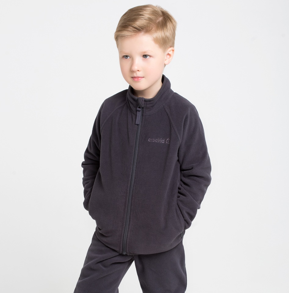 картинка Куртка флисовая для мальчика Crockid ФЛ 34011/13 ГР от магазина детских товаров ALiSa