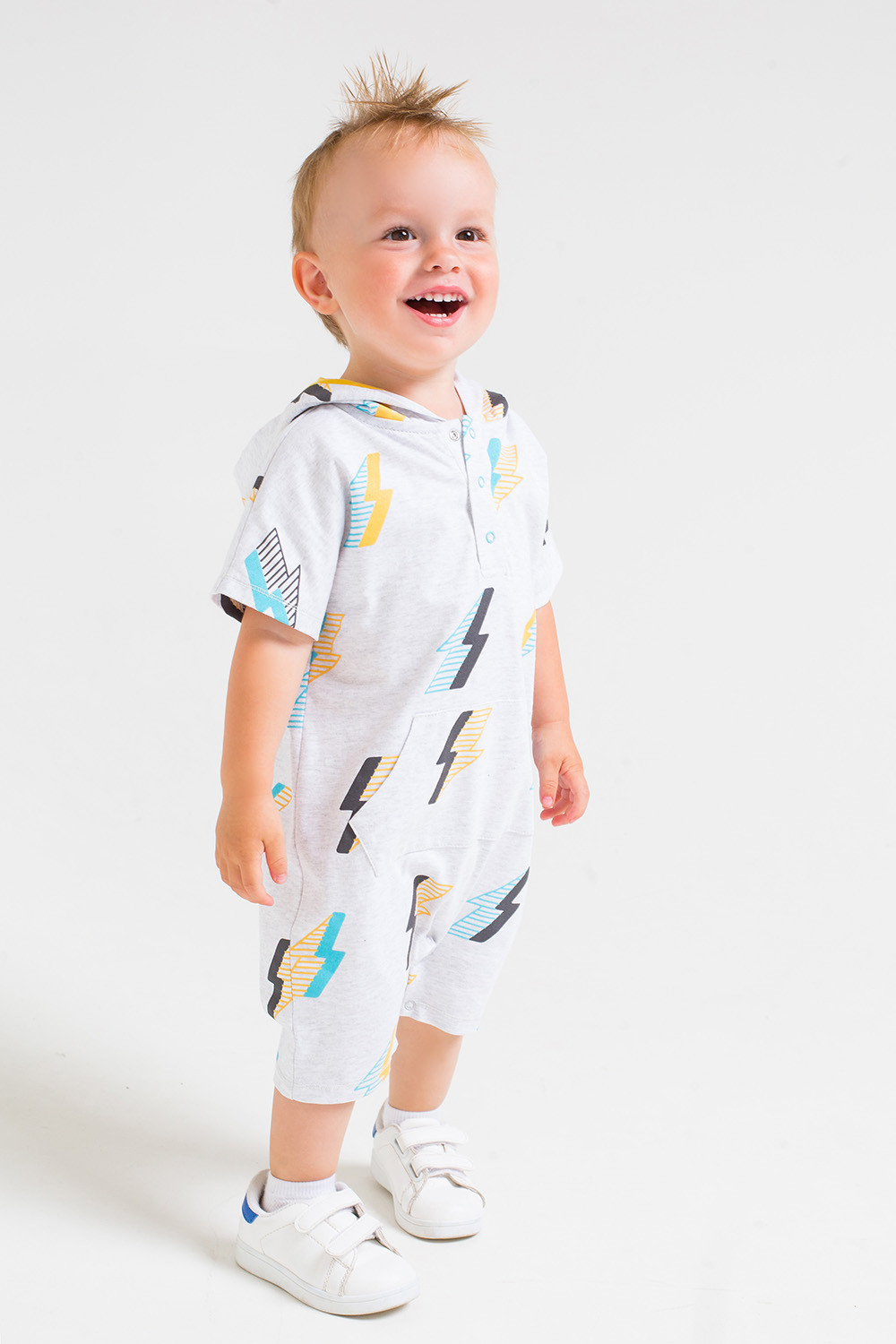 картинка Полукомбинезон для мальчика Crockid КР 6323 светло-серый меланж, молнии к250 от магазина детских товаров ALiSa