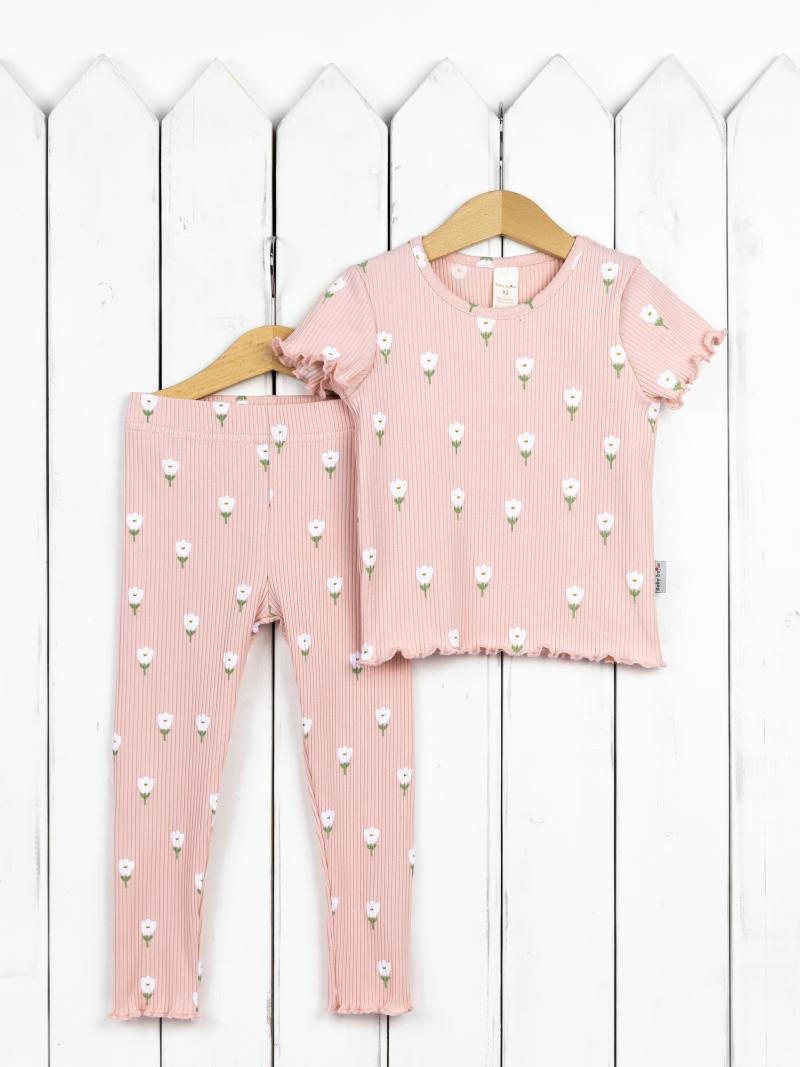 картинка Комплект для девочки Baby Boom КД456/17-К Белые тюльпаны от магазина детских товаров ALiSa