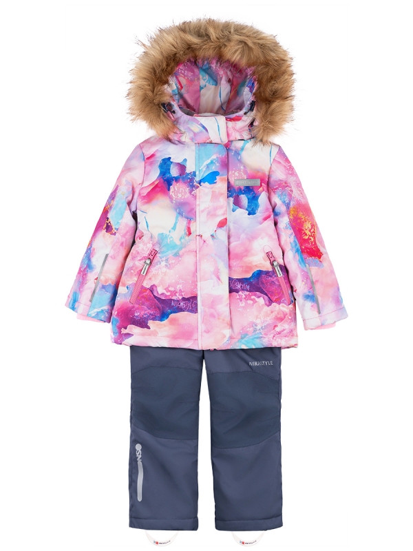 картинка Комплект зимний для девочки NIKASTYLE 7з1224 Розовый серый от магазина детских товаров ALiSa