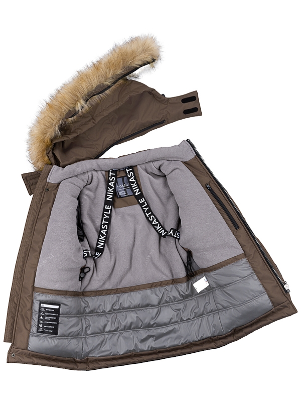 картинка Куртка зимняя для мальчика NIKASTYLE 4з3724 Орех от магазина детских товаров ALiSa