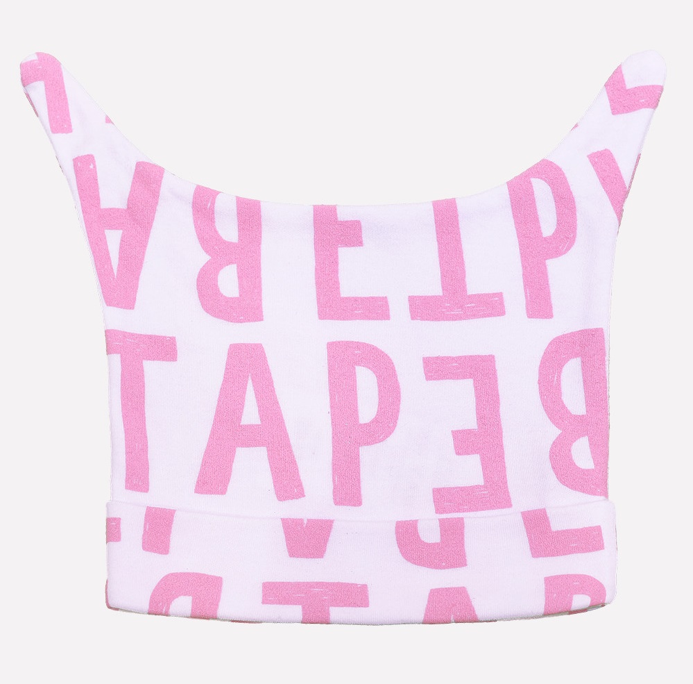 картинка Шапка для девочки Crockid К 8081 розовые нарисованные буквы от магазина детских товаров ALiSa