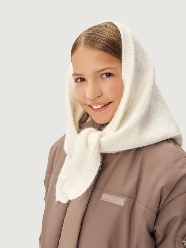 картинка Шарф косынка для девочки NIKASTYLE 17з16625 Молоко от магазина детских товаров ALiSa