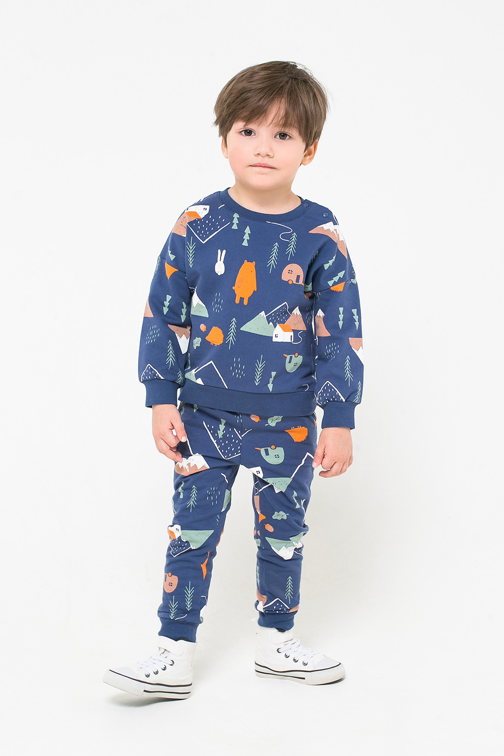 картинка Комплект для мальчика Crockid КР 2698 темно-синий, горы к258 от магазина детских товаров ALiSa