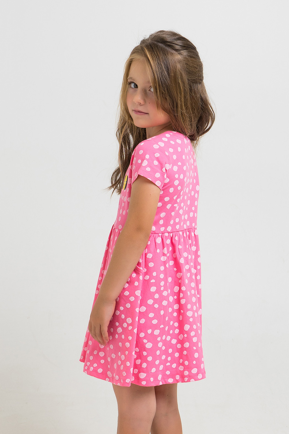 картинка Платье для девочки Crockid К 5685 клубничное суфле, белые камушки к1264 от магазина детских товаров ALiSa