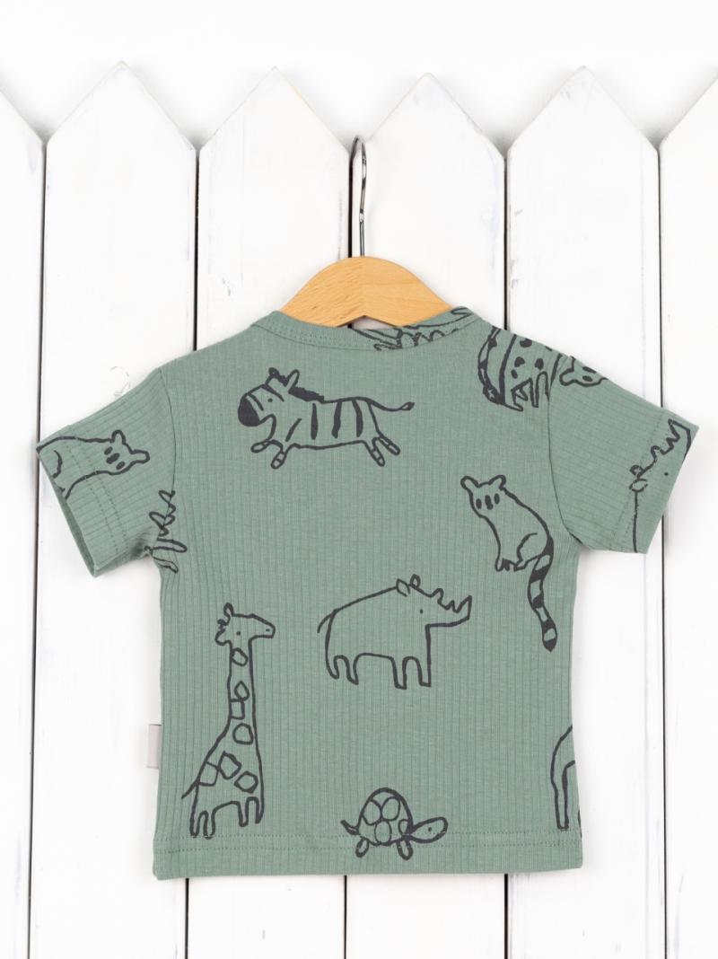 картинка Футболка для мальчика Baby Boom Ф88/20-К я736 Сафари на шалфее от магазина детских товаров ALiSa