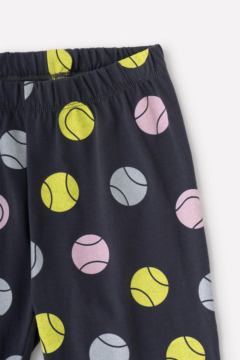 картинка Бриджи для девочки КБ 400424 темно-серый, теннисные мячи к75 от магазина детских товаров ALiSa