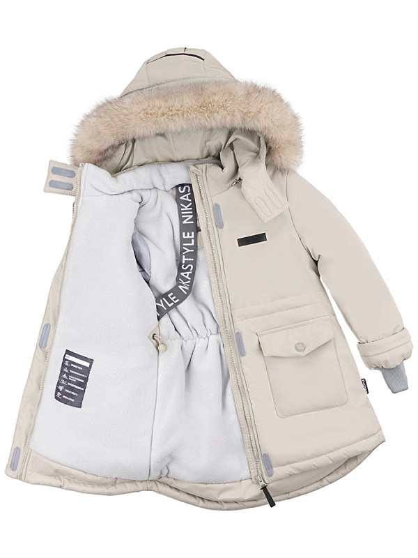 картинка Куртка зимняя для девочки NIKASTYLE 4з3624 Беж от магазина детских товаров ALiSa