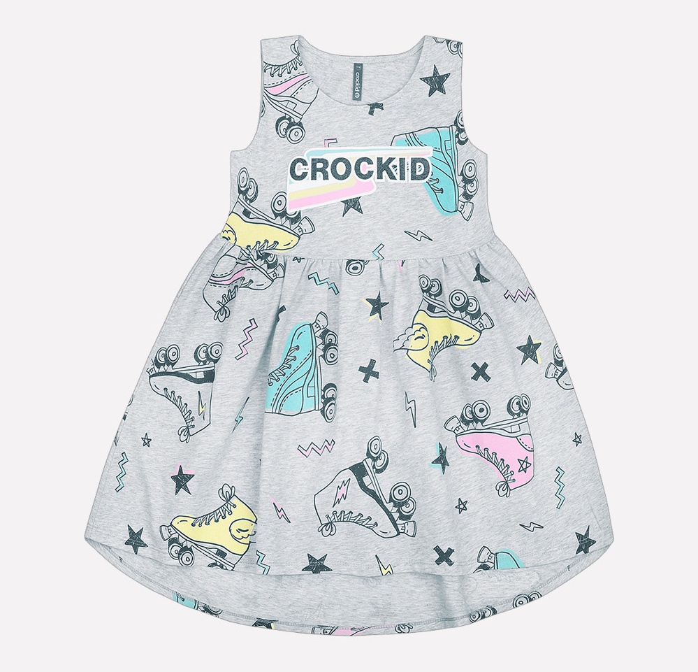 картинка Платье для девочки Crockid КР 5503 ролики на меланже к203 от магазина детских товаров ALiSa