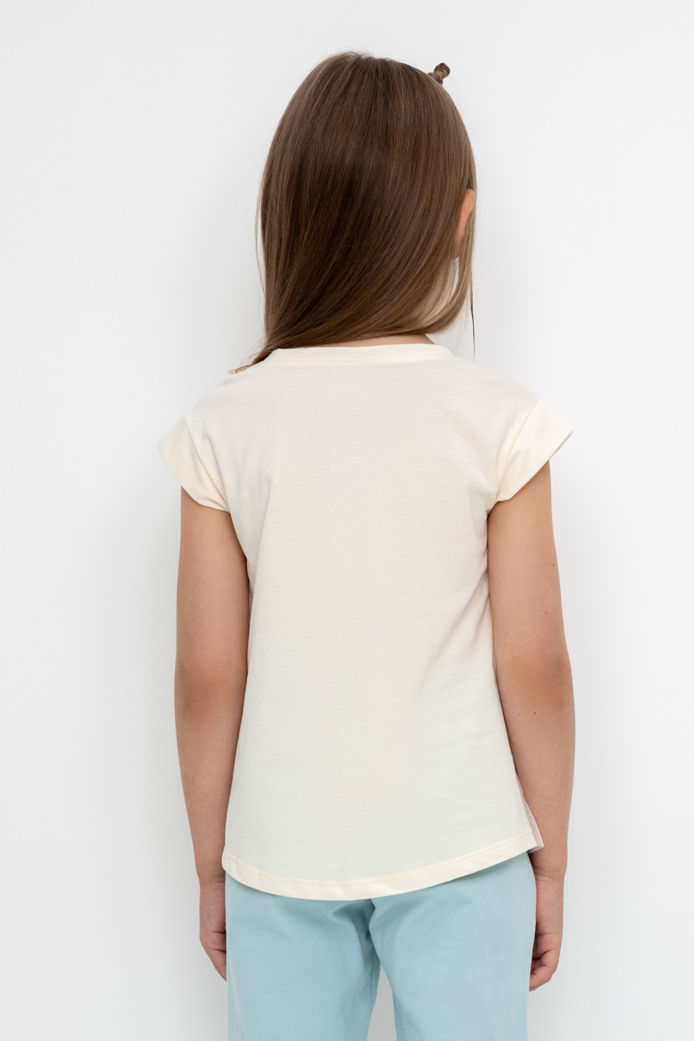 картинка Футболка для девочки Crockid К 302133 сливки от магазина детских товаров ALiSa
