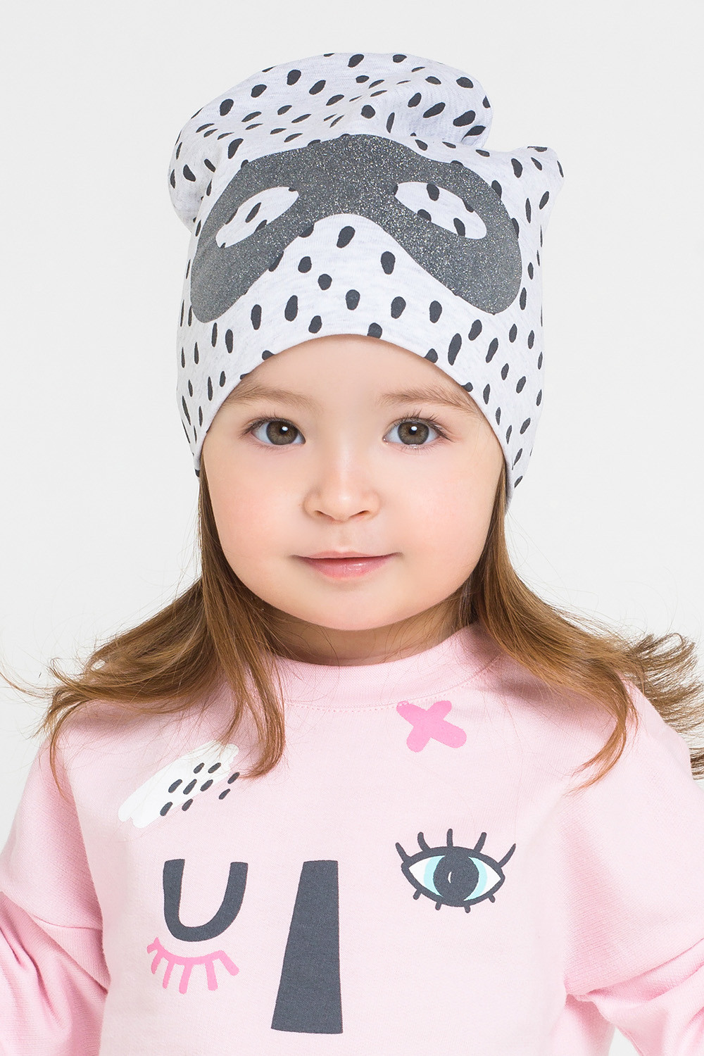 картинка Шапка для девочки Crockid КР 8078 светло-серый меланж, крапинка к225 от магазина детских товаров ALiSa