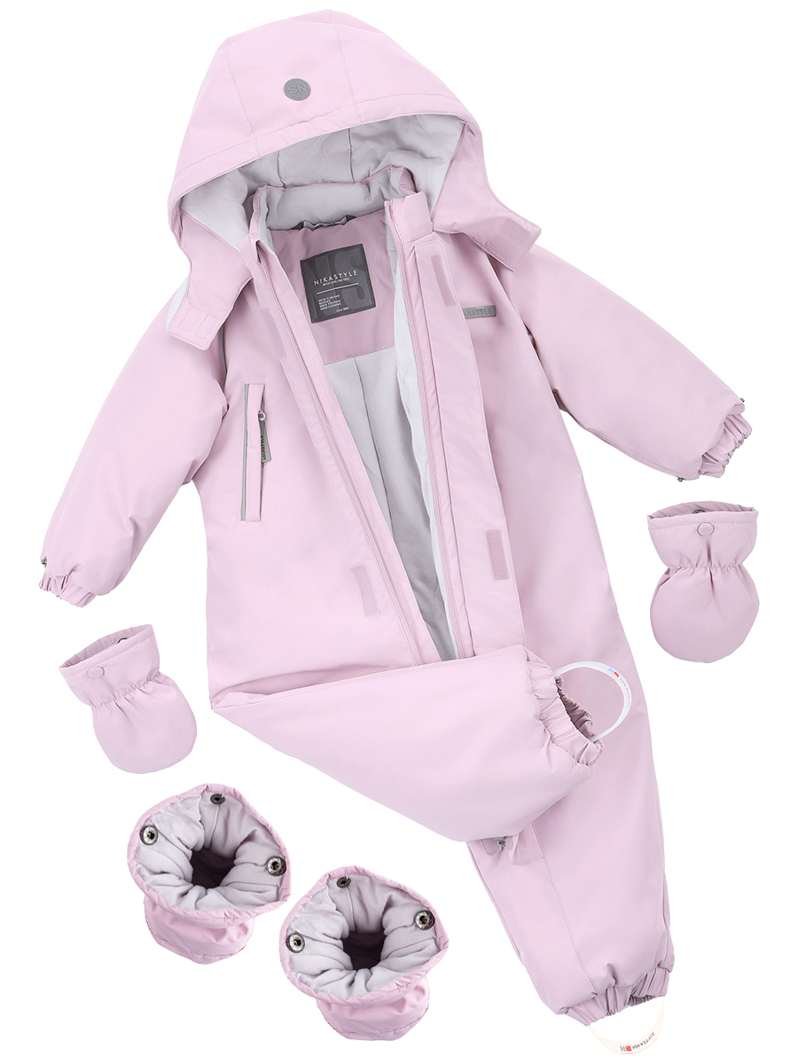 картинка Комбинезон зимний для девочки NIKASTYLE 8з1724 з24 Светло-розовый от магазина детских товаров ALiSa