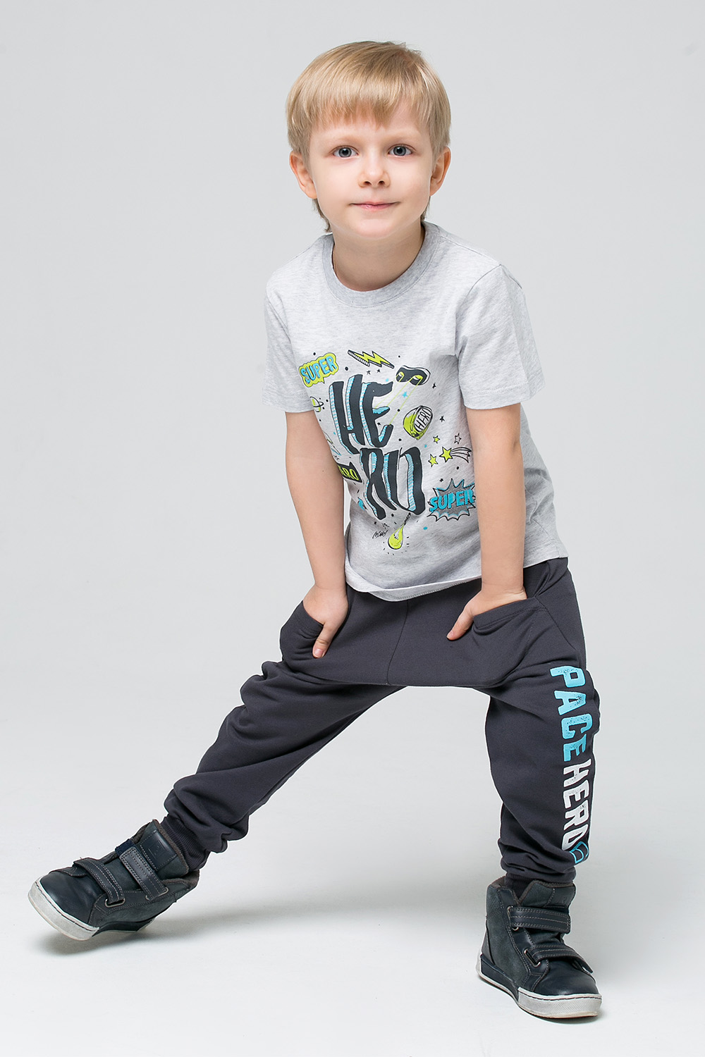 картинка Брюки для мальчика Crockid К 4494 темно-серый3 к120 от магазина детских товаров ALiSa
