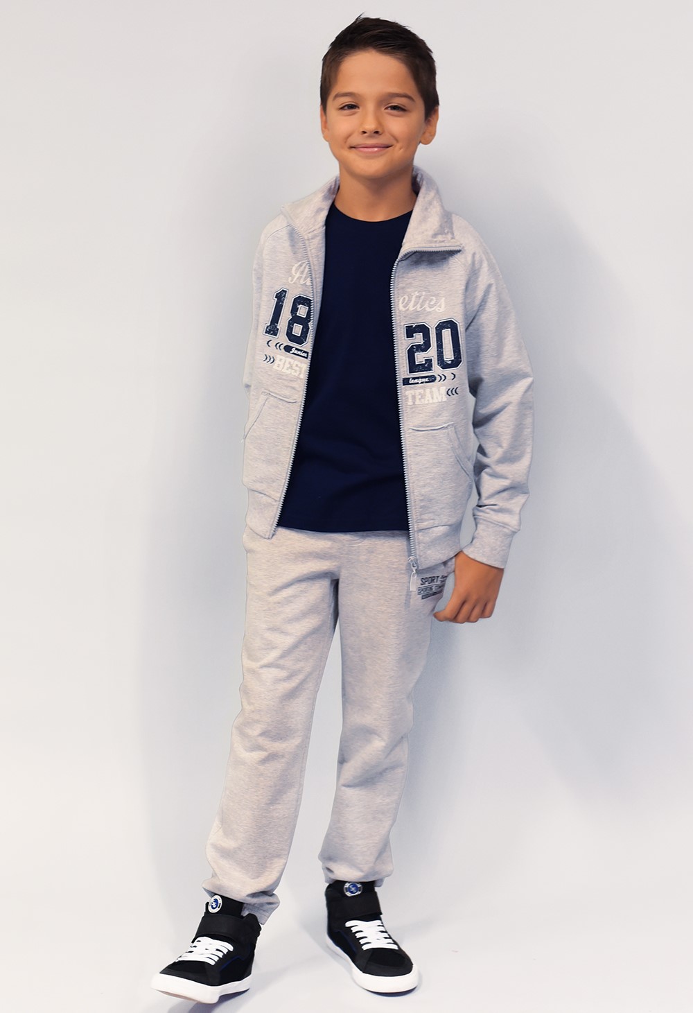 картинка Куртка для мальчика Crockid К 300293 серо-голубой меланж от магазина детских товаров ALiSa