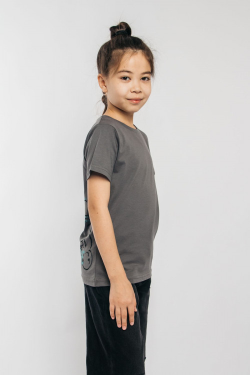 картинка Футболка для девочки Let's go LG 52336 Серый от магазина детских товаров ALiSa