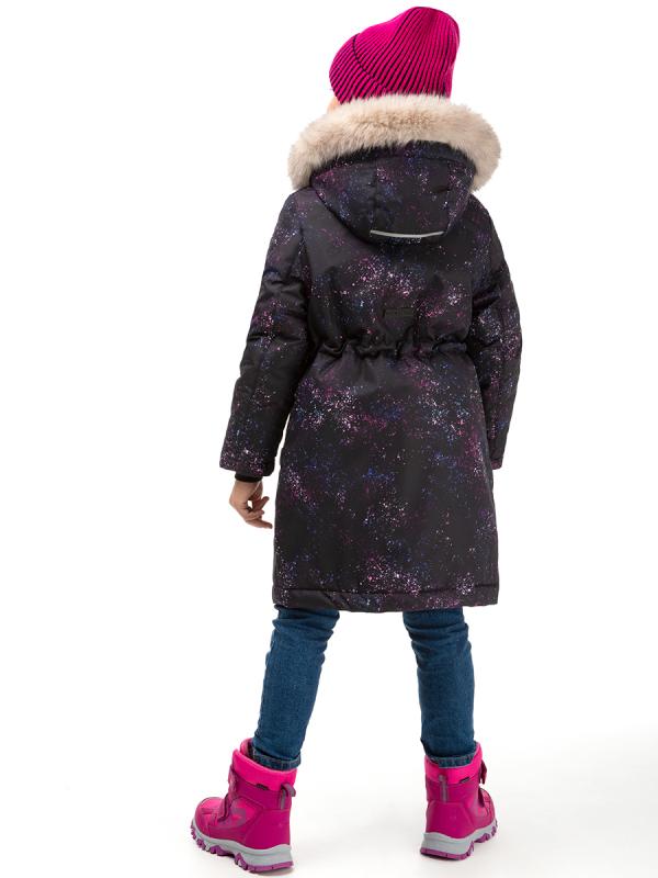 картинка Пальто зимнее для девочки NIKASTYLE 6з1824 Черный фуксия от магазина детских товаров ALiSa