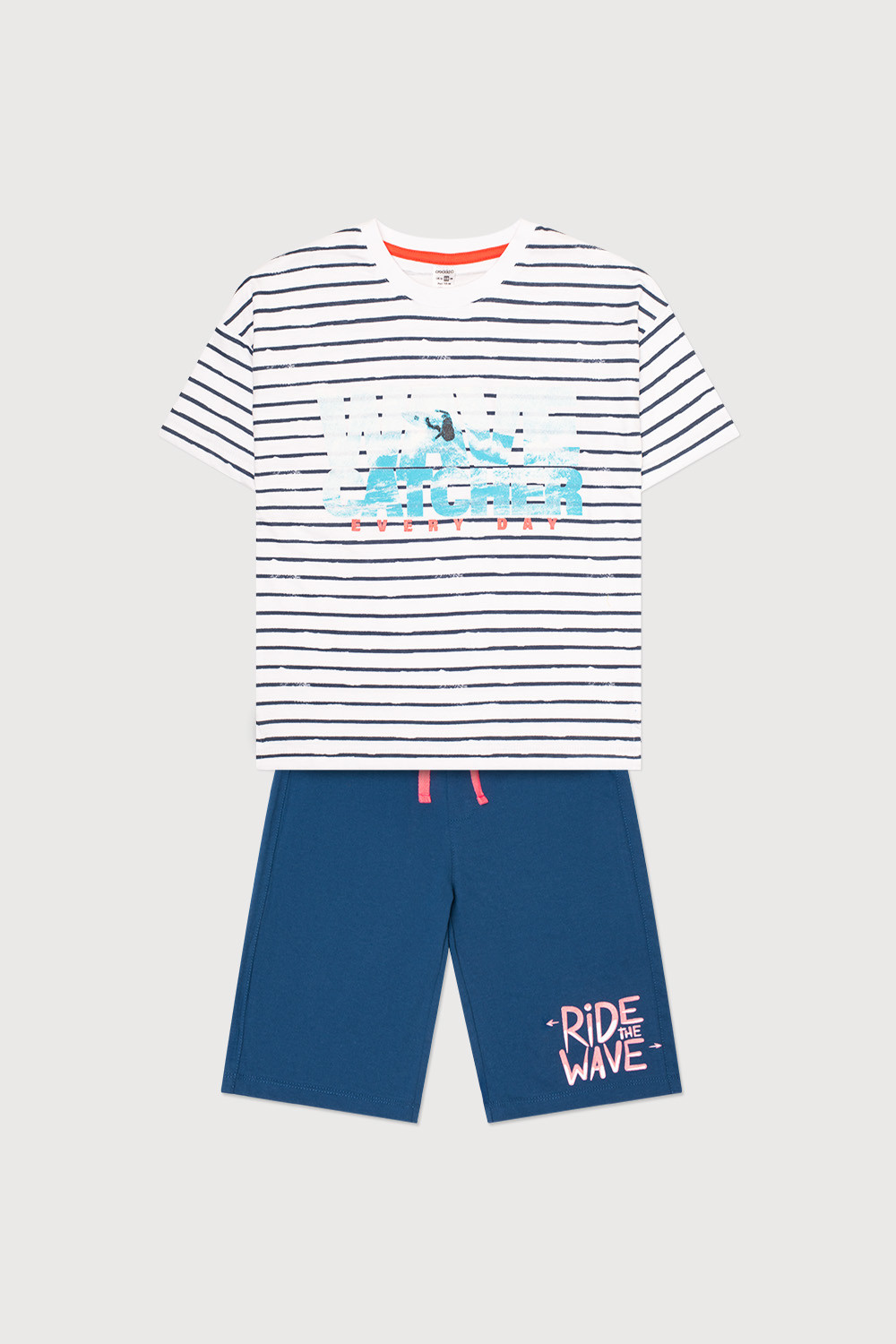картинка Комплект для мальчика Crockid К 2665 синяя полоска + серо-синий к1245 от магазина детских товаров ALiSa