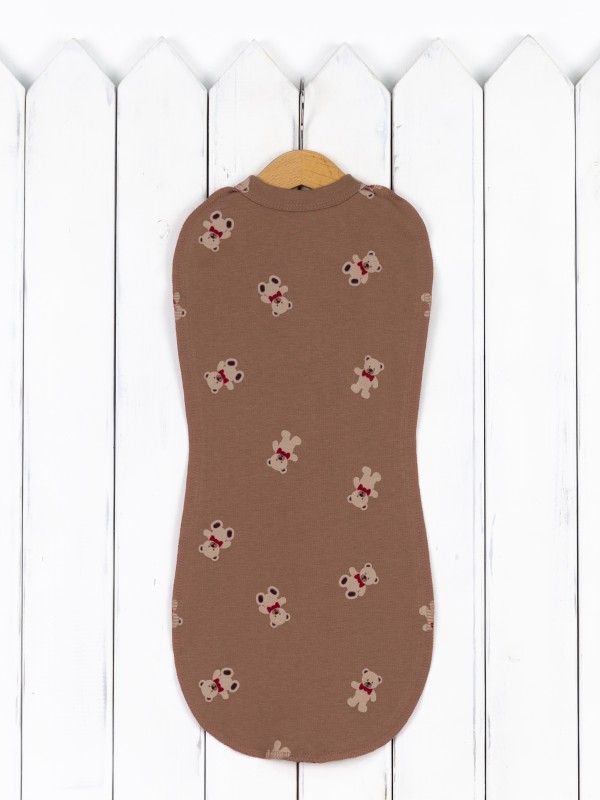 картинка Пелёнка кокон Baby Boom К157/10007-И(Н) я726 Мишки на кофе от магазина детских товаров ALiSa