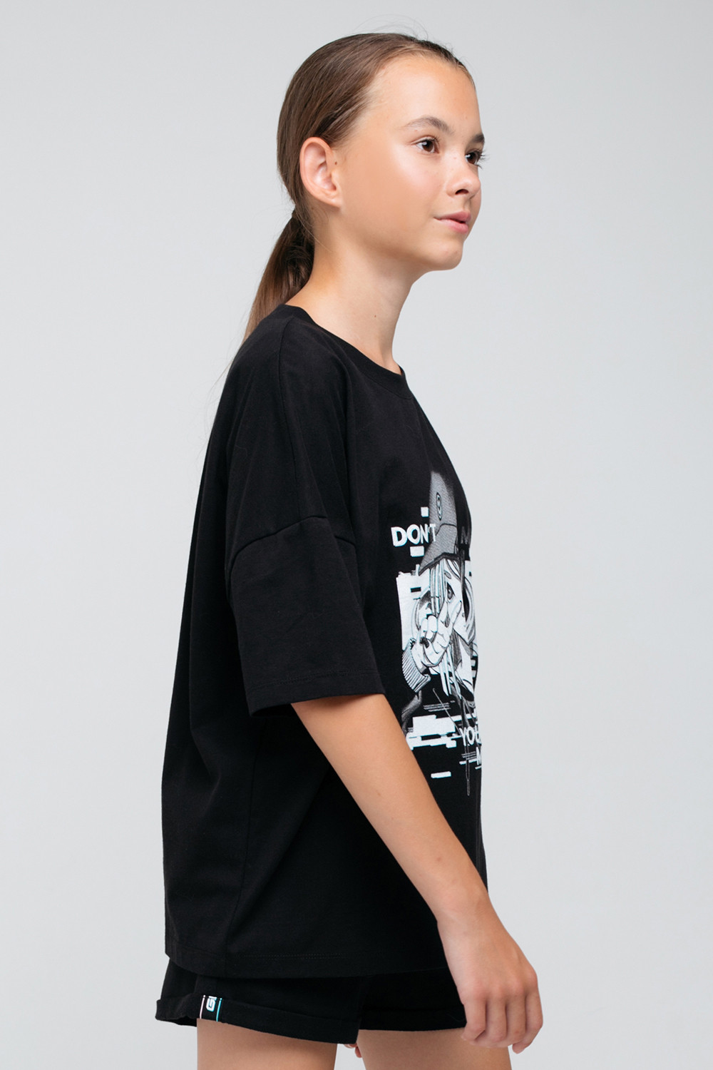 картинка Футболка для девочки КБ 301811 черный к67 от магазина детских товаров ALiSa