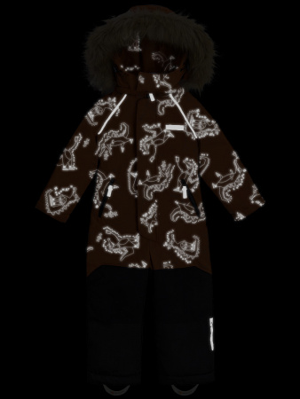 картинка Комбинезон зимний для мальчика NIKASTYLE 8з0523 кэмел черный от магазина детских товаров ALiSa