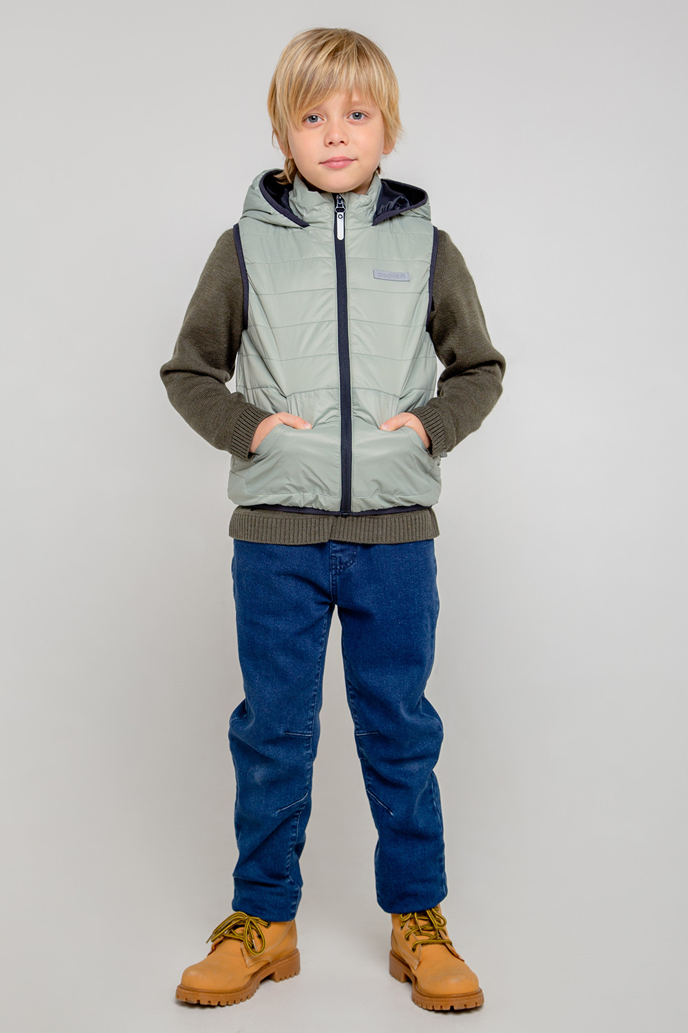 картинка Жилет демисезонный Crockid ВК 35009/9 ГР от магазина детских товаров ALiSa