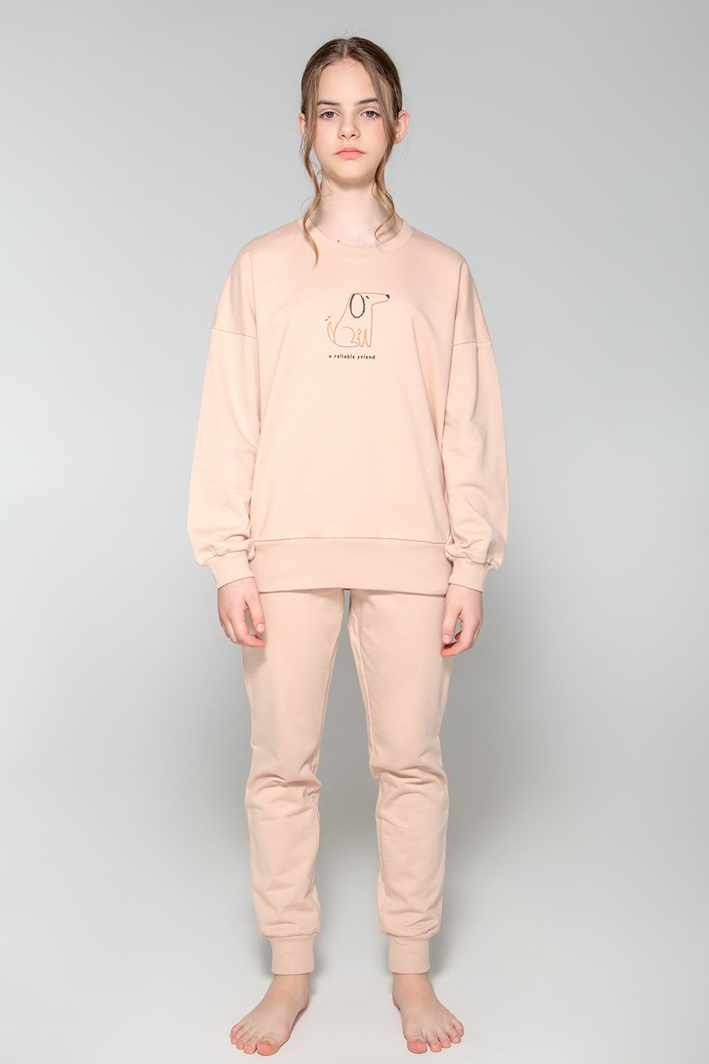 картинка Брюки для девочки КБ 400502 лунный свет от магазина детских товаров ALiSa