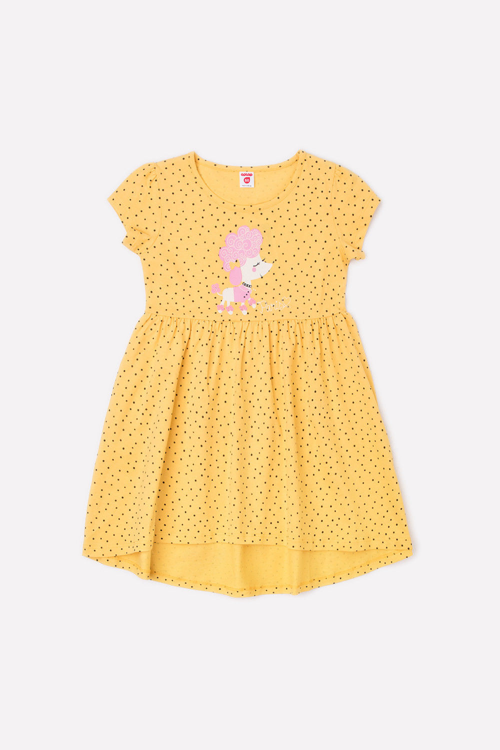 картинка Платье для девочки Crockid К 5600 желтый, горошки от магазина детских товаров ALiSa
